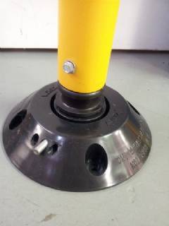 42" Delineator Yellow Post W/plastic Black Base #2